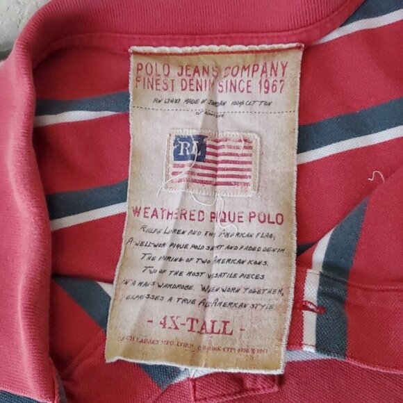 VTG Polo Jeans Company Ralph Lauren Polo 4XL Tall polo - Picture 5 of 8